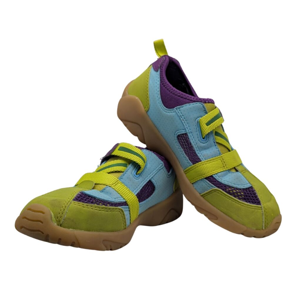 ECCO Green Blue Purple Kids Velcro Sneaker Size Little Kid 13/13.5 / Euro 31